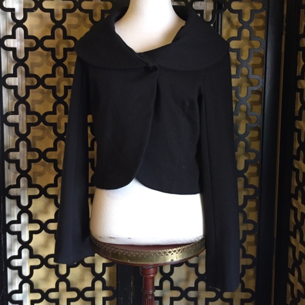 WILL SMITH BLACK CROPPED JACKET‎